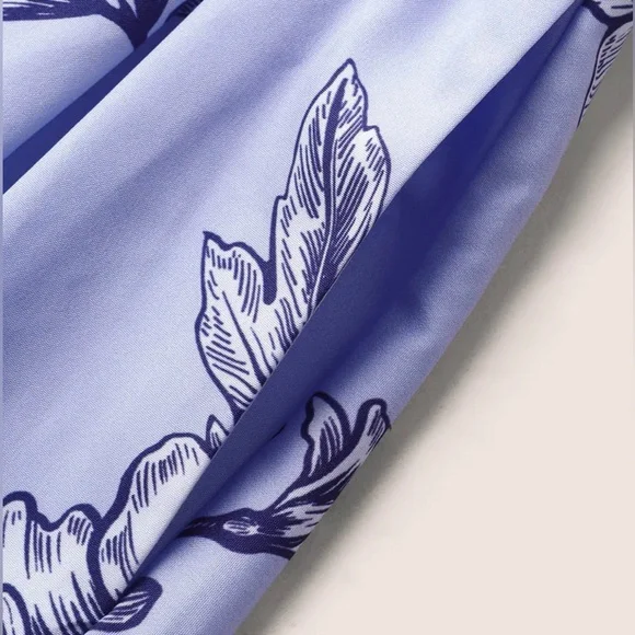 Bloomchic Floral Blue Dress NEW - Picture 3 of 6